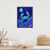Kreeft de Kreeft Sterrenbeeld Poster (Keuken)