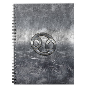 Kreeft Dierenriem Symbool in Industriële Stijl Notitieboek