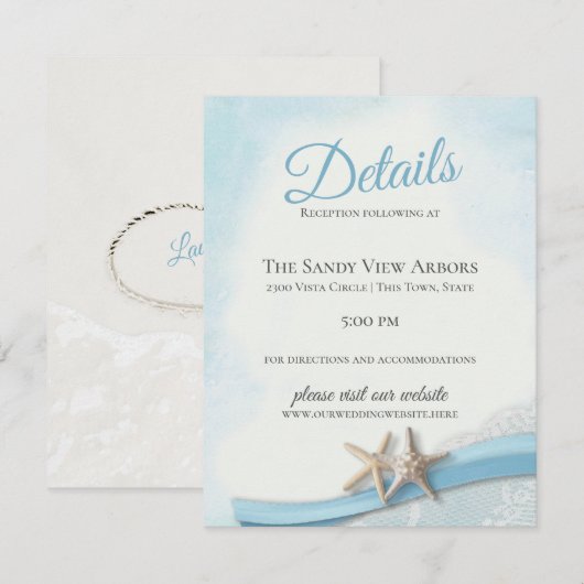 kreeft en kant met hartgegevens kaart (Voorkant / Achterkant)