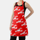 Kreeft houdt van rood restaurant all-over print Sc Schort (Insitu)