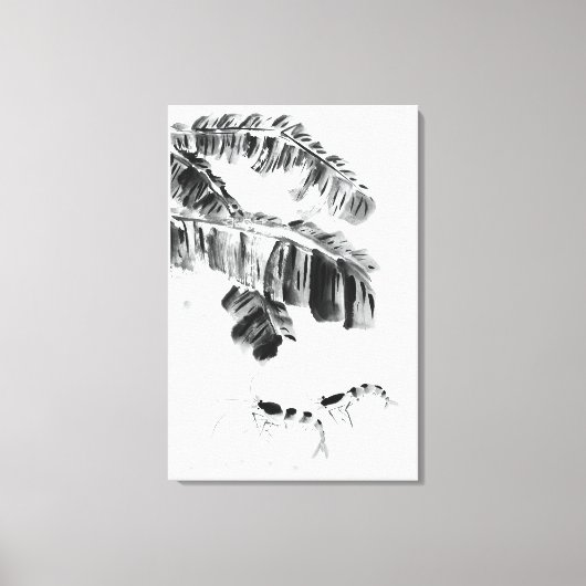 Kreeft in water canvas afdruk (Voorkant)