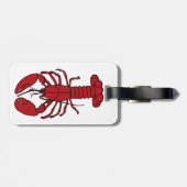 kreeft is rood bagagelabel (Achterkant horizontaal)