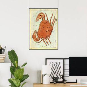 Kreeft Kanker Antieke Constellatie, Urania's Spieg Poster