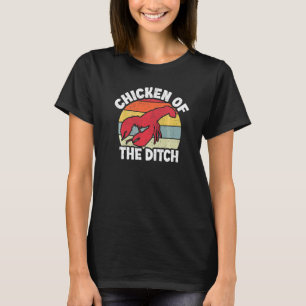 Kreeft Kip Sloot Retro Baai Mullet Zeevruchten T-shirt