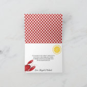 Kreeft koken bruidsdouche met monogram bedankt (Binnen)