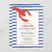 Kreeft Kook koppels verlovingsfeest uitnodiging (Voorkant / Achterkant)