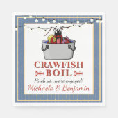 Kreeft Kookfeest Koppels Bruidsfeest Verlovingsfee Servet (Voorkant)