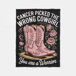 Kreeft koos de verkeerde cowgirl je bent een krijg fleece deken