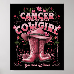 Kreeft koos de verkeerde cowgirl je bent een krijg poster