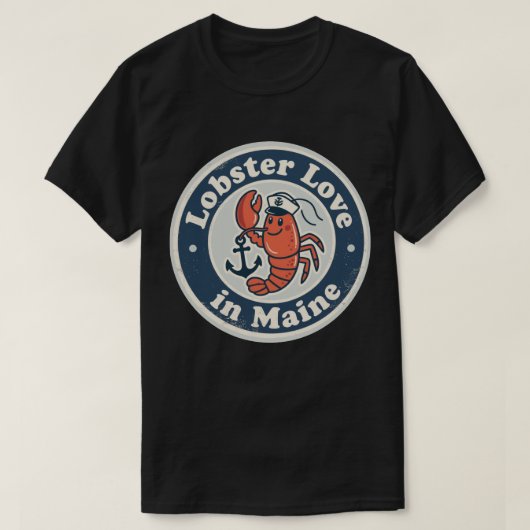 Kreeft Liefde_ Maine Maritiem Kunstwerk T-shirt (Design voorkant)