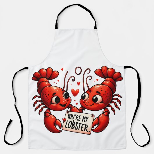 kreeft liefde puns schort (Voorkant)