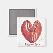 kreeft liefde vierkante magneet (Voorkant / Achterkant)