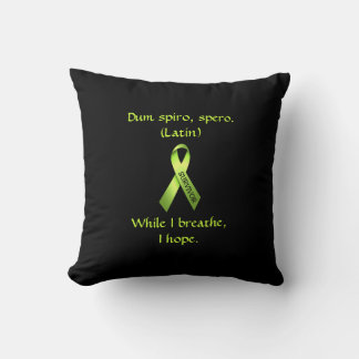 Kreeft Lime Green Survivor Ribbon Pillow Kussen