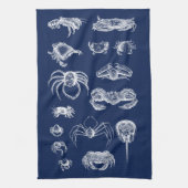  kreeft met schaaldieren theedoek (Verticaal)