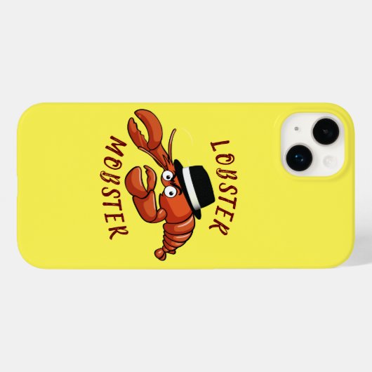 Kreeft Mobster 🦞 Schattigee Cartoon gangster met  Case-Mate iPhone Case (Achterkant (horizontaal))