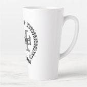 kreeft naam monogram latte koffie mok gift (Rechts)