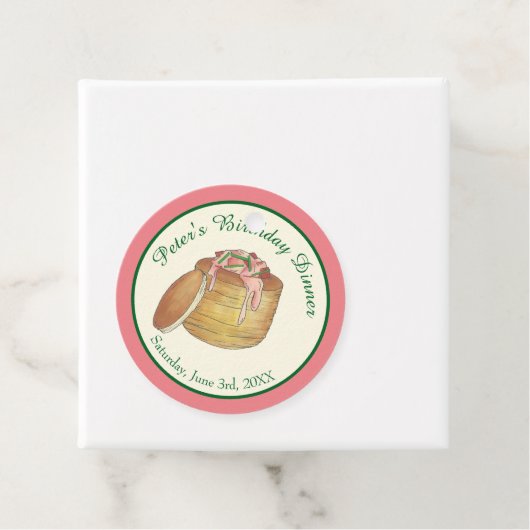 Kreeft Newburg Newberg Vis en zeevruchten Diner Pa Bedankjes Labels (In situ)