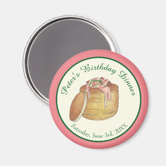 Kreeft Newburg Newberg Vis en zeevruchten Diner Pa Magneet (Voorkant / Achterkant)