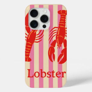 Kreeft Pop Bold Crustaceans op Snoep Stripes iPhone 15 Pro Case