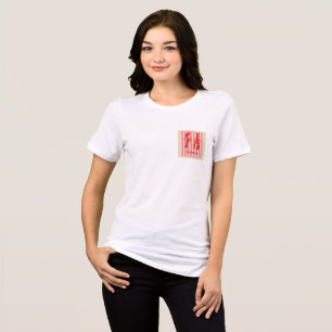 Kreeft Pop Bold Crustaceans op Snoep Stripes Tri-Blend Shirt