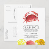 Kreeft scharlakenrood | Verjaardag Krab Kook Gestr Briefkaart (Voorkant / Achterkant)