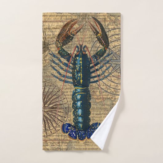 Kreeft Schelpdieren Zeevruchten Maine Classic Ocea Bad Handdoek (Handdoek)