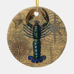 Kreeft Schelpdieren Zeevruchten Maine Classic Ocea Keramisch Ornament