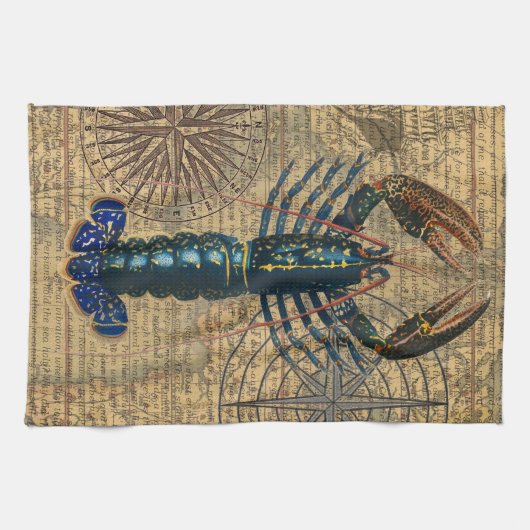 Kreeft Schelpdieren Zeevruchten Maine Classic Ocea Theedoek (Horizontaal)