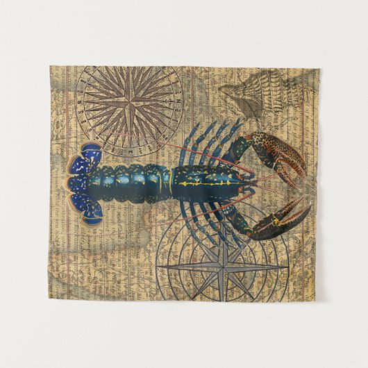 Kreeft Schelpdieren Zeevruchten Maine Classic Ocea Wandkleed (Voorkant (horizontaal))