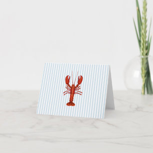 Kreeft schilderij nautisch blauw streep kust kaart
