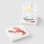 Kreeft Stenen Onderzetter (Zijkant)