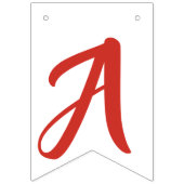 Kreeft thema rood zwart wit verjaardagsfeestje vlaggetjes (Derde vlag)