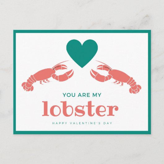 Kreeft Valentijnsdag Feestdagenkaart (Voorkant)