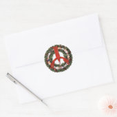 Kreeft Vrede Kerstmis Krans Sticker (Envelop)