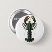  kreeft, zeezoogdier ronde button 5,7 cm (Voorkant /achterkant)