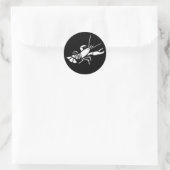 Kreeft Zwart Wit Dier Sticker (Tas)