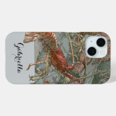 Kreeften in de oceaan,  art nouveau Case-Mate iPhone case (Achterkant (horizontaal))