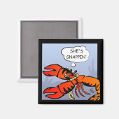 Kreeften met Bling Magnet Magneet (Voorkant / Achterkant)