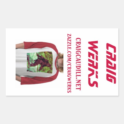 KREEFTEN RECHTHOEKIGE STICKER (Voorkant)