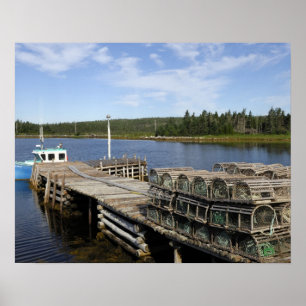 Kreeftenboot, Mushaboom, Nova Scotia, Canada Poster