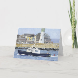 Kreeftenboot Scituate Harbor Bedankkaart