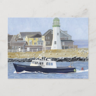 Kreeftenboot Scituate Harbor Briefkaart