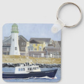 Kreeftenboot Scituate Harbor Sleutelhanger (Achterkant)