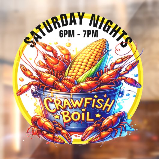 KREEFTENKOKER RAAMSTICKER (Vel 2)