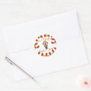 Kreeftenkokkel Verlovingsfeest-Liefde & Kreeft Ronde Sticker