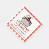 Kreeftenkokkelfeest voor verlovingspartners servet (Hoek)
