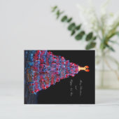 Kreeftenval kerstboom Briefkaart (Staand voorkant)