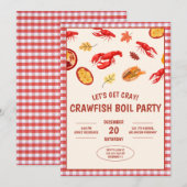 Kreeftfeest Borrel Picknick Uitnodiging Viering (Voorkant / Achterkant)