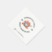 Kreeftfeest Matchende Familie Aangepaste Kreeftfee Servet (Hoek)
