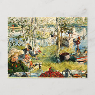 Kreeftvissen, kunstwerk van Carl Larsson Briefkaart